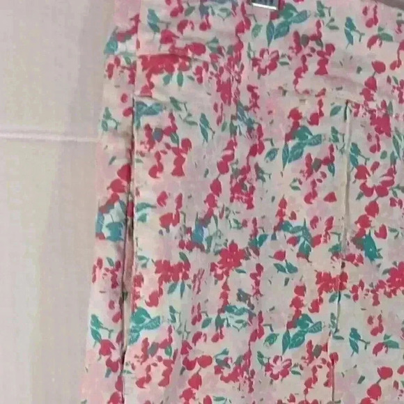 "National Since 1952 "Pull-on Capri Pink Floral Notched‎ Ankle Pockets SZ 14P - Picture 4 of 9